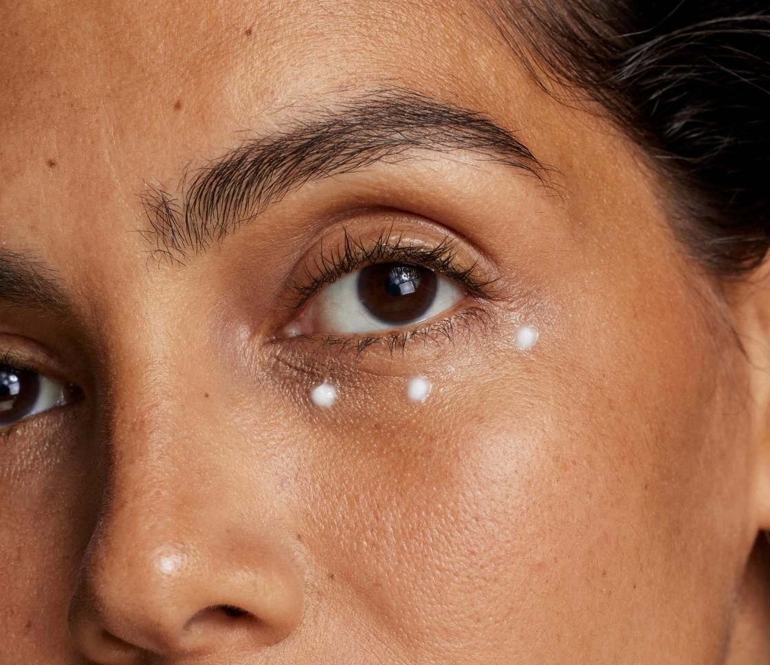 Model Poses with 3 dots of Eye Formula applied